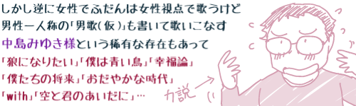 �������t�ɏ����łӂ���͏������_�ŉ̂����ǒj����l�̂́u�j��(��)�v�������ĉ̂����Ȃ������݂䂫�l�Ƃ����H�L�ȑ��݂������āu�T�ɂȂ肽���v�u�l�͐����v�u�K���_�v�u�l�����̏����v�u�����₩�Ȏ���v�uwith�v�u��ƌN�̂������Ɂv�c�Ɨ͐����镑������(����)�B