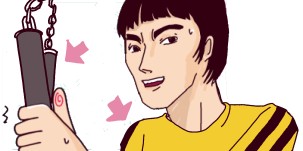 �悾���Ă̎��ĂȂ��u���[�X�E���[�̊G�A���������Ȃ̓��������F���g���b�N�X�[�c�ɂ��āA��Ƀk���`���N�����������̐}