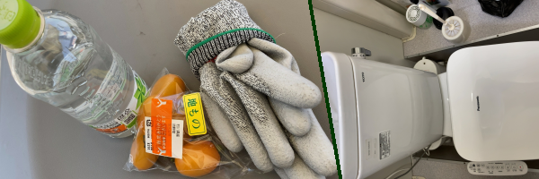 ���F�V�R���̃y�b�g�{�g���ƁA���n�Ŕ������t���[�c�g�}�g�A���̌シ��������邱�ƂɂȂ�h�n��܁B�E�F�����ȊȈՃg�C���̓����B