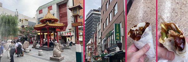 �_�˒��؊X�̎ʐ^�Q�_�ƁA�H�ׂ�O�̖k���_�b�N�E�H�דr���̖k���_�b�N�B