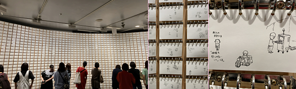 �X�}�[�g�t�H����菭���傫�����炢�̃V�X�e���蒟�̃m�[�g�ɃN�b�L���������̍׃y���ŕ`���ꂽ�X�P�b�`�E�A�C�f�B�A�������ǈ�ʂɐ��R�Ɠ\��o����A�l�X�����߂Ă���B