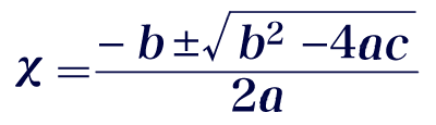 �񎟕������̌����Bx=2a����-b�}��b^2-4ac